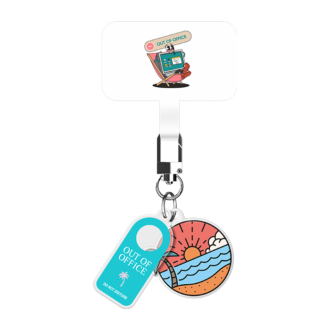 Out of Office Beach Keyring & Insert Tab